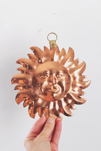 Vintage Copper Sun Wall Hanging Mold