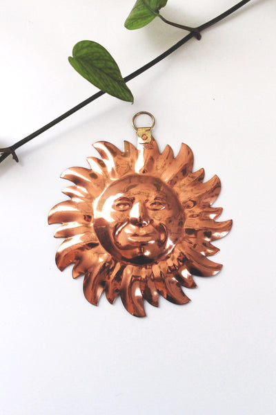 Vintage Copper Sun Wall Hanging Mold