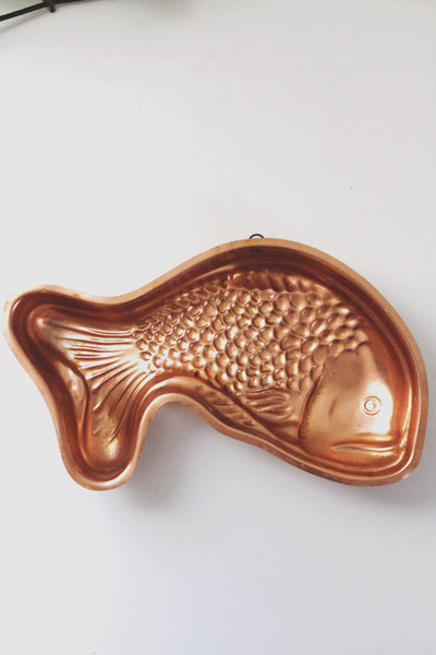 Vintage Copper Fish Wall Hanging Mold Large