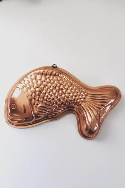 Vintage Copper Fish Wall Hanging Mold Large