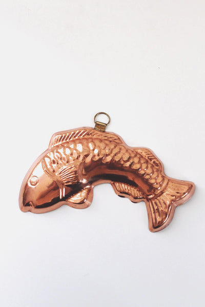 Vintage Copper Fish Wall Hanging Mold