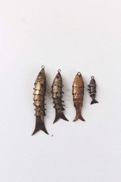 Vintage Articulated Fish Charm Pendant | Sold Individually