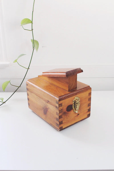 Vintage Handcrafted Wooden Shoe Shine Valet Box