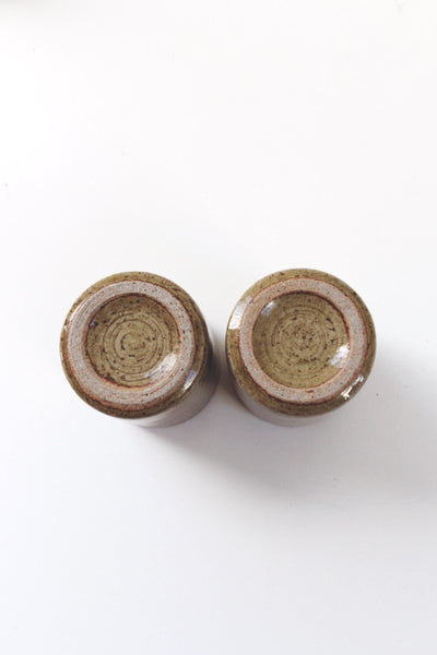 Vintage Hand Painted Wheat Otagiri Japan Stoneware Tumblers Cups