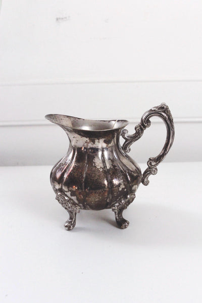 Vintage Farmhouse Grape Harvest Leaves White Ceramic Pitcher