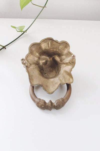 Vintage Heavy Brass Lion Head Door Knocker