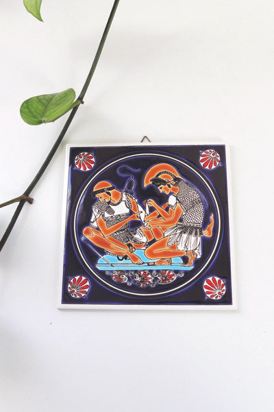 Vintage Niarchos Hellas Greek Mythology Handmade Ceramic Wall Tile | Sold Individually