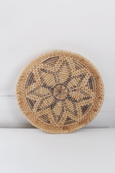 Vintage Handwoven Woven Basket Wall Hanging
