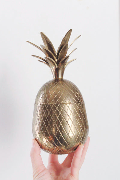Vintage Brass Pineapple Trinket Containers