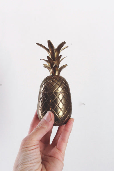 Vintage Brass Pineapple Trinket Containers