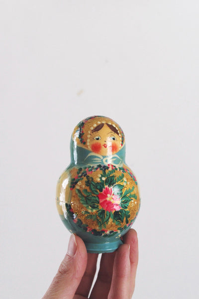 Vintage Traditional Russian Matryoshka Nesting Doll Stacking Babushka Doll | Sold Individually