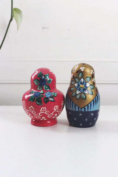 Vintage Traditional Russian Matryoshka Nesting Doll Stacking Babushka Doll | Sold Individually