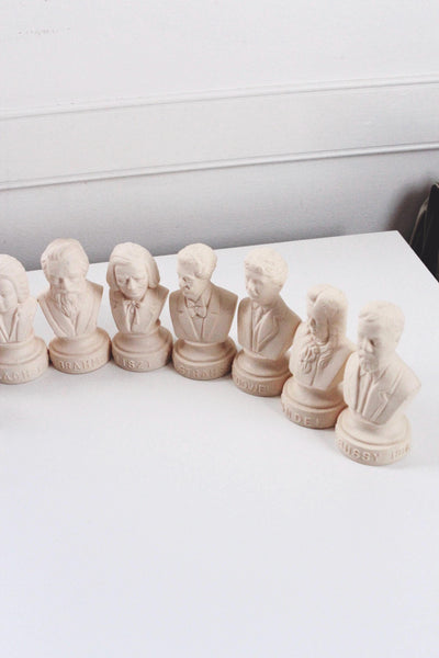 Vintage Halbe Composer Statuettes Bust Figurines Miniatures