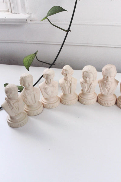 Vintage Halbe Composer Statuettes Bust Figurines Miniatures