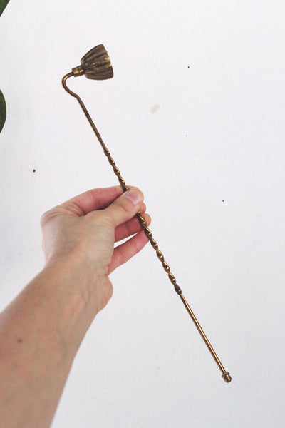 Vintage Antique Brass Candle Snuffer Bell Angle | Sold Individually