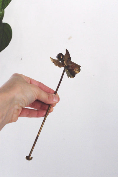 Vintage Antique Brass Candle Snuffer Bell Angle | Sold Individually