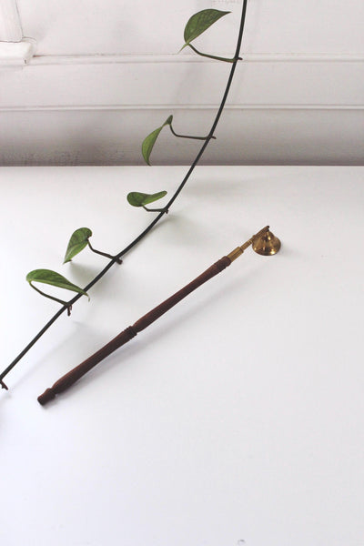 Vintage Antique Long Brass Wood Candle Snuffer Bell Rooster Antelope | Sold Individually