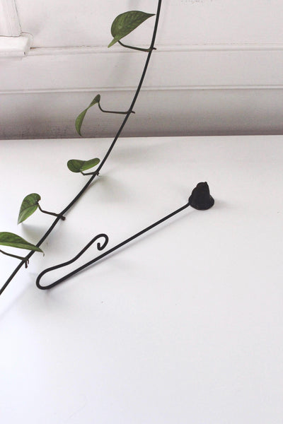 Vintage Antique Silver Iron Wood Bell Candle Snuffer | Sold Individually