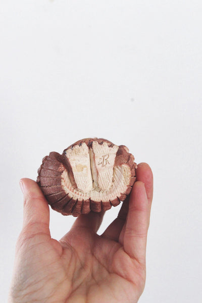 Vintage Artesania Rinconada Hand Carved Ceramic Owl Figurine