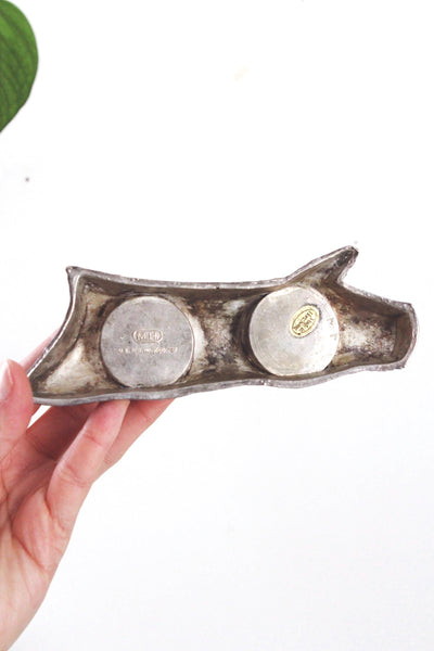 Vintage M.H. Silver-Plated Owl Salt Pepper Shaker Set