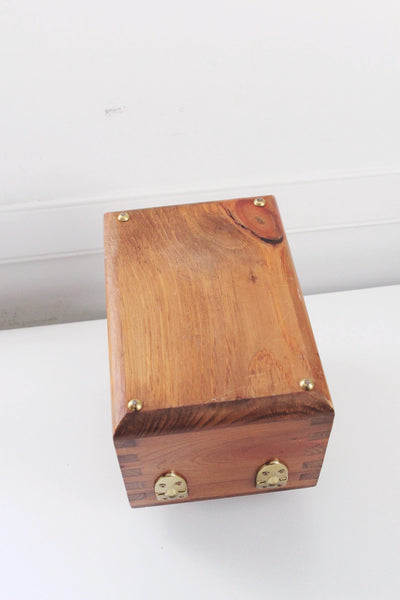 Vintage Handcrafted Wooden Shoe Shine Valet Box