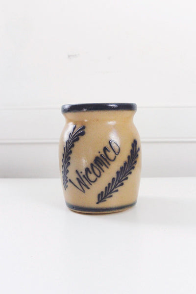 Vintage Beaumont Brothers Pottery (BBP) Wiconico Salt-Glazed Pottery Stoneware Jar Crock