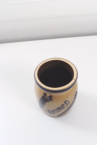 Vintage Beaumont Brothers Pottery (BBP) Wiconico Salt-Glazed Pottery Stoneware Jar Crock