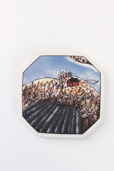 Vintage Arabia Finland Autumn (Ruska) Ceramic Tile Wall Plate Art Heljä Liukko-Sundström