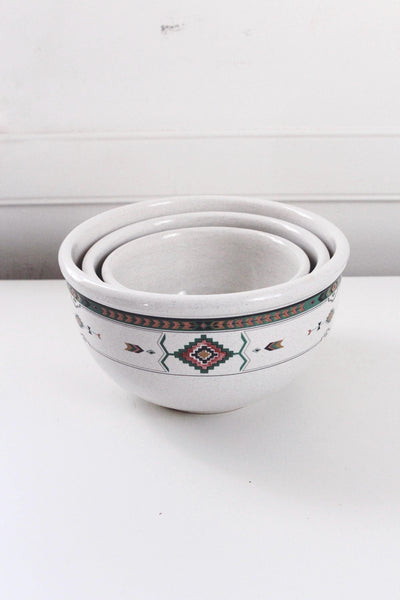 Vintage Studio Nova Adirondack Southwestern Nesting Mixing Bowls