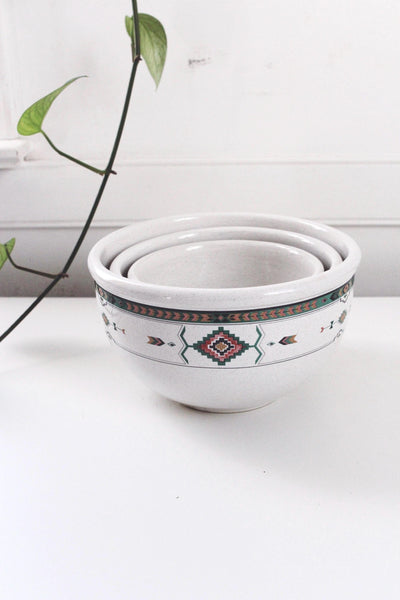 Vintage Studio Nova Adirondack Southwestern Nesting Mixing Bowls