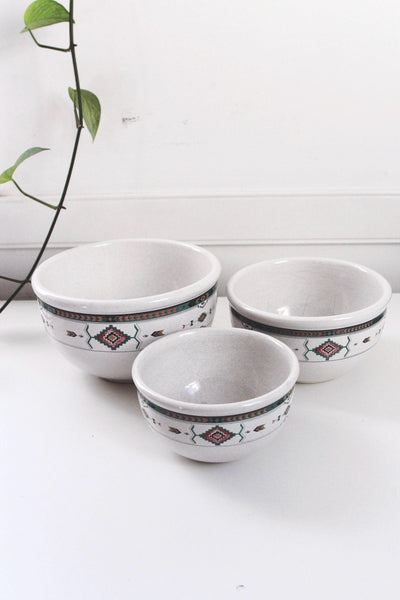 Vintage Studio Nova Adirondack Southwestern Nesting Mixing Bowls