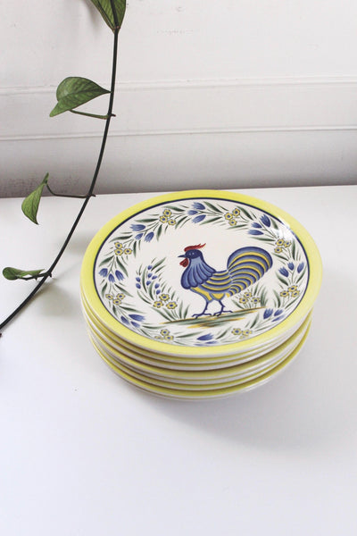 Vintage Seymour Mann Provincial Hand Painted Rooster Plate | Sold Individually