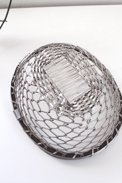 Vintage Metal Wire Industrial Style Handle Basket