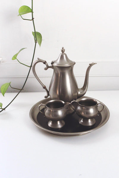 Vintage F.B. Rogers Provincetown Pewterlite Coffee Tea Set