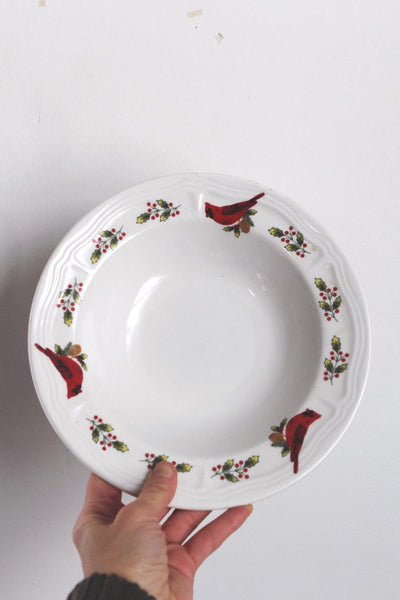 Vintage Gibson Designs Winter Birds Pattern Holly Cardinals Dinnerware Set Plates | Sold Individually