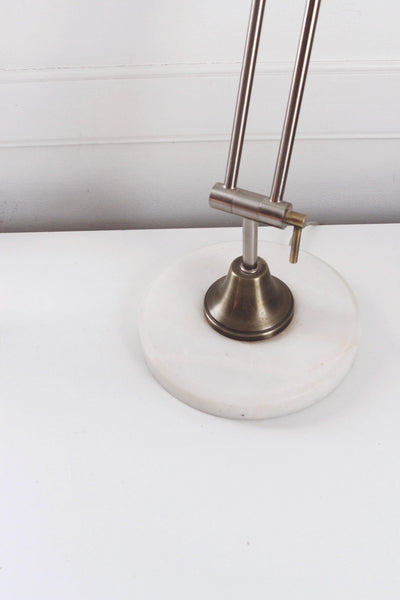 Vintage Adjustable Industrial-Style Desk Table Lamp with Marble Base