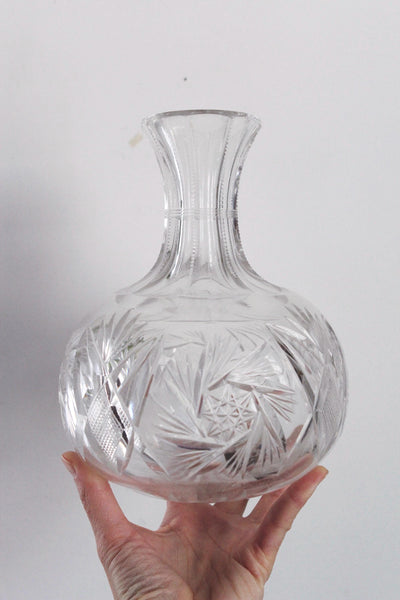 Vintage Antique American Brilliant Period Cut Glass water or Wine Carafe