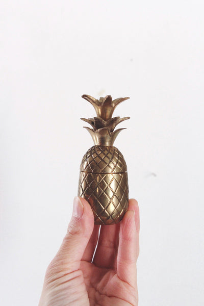 Vintage Brass Pineapple Trinket Containers