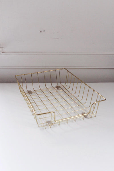 Vintage Metal Wire Industrial Style Handle Basket