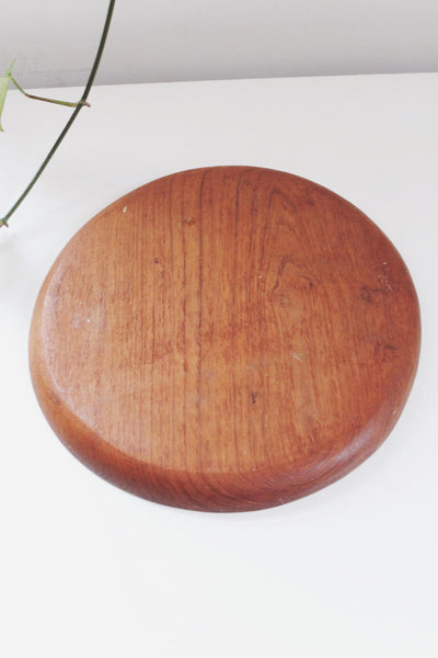 Vintage Divided Mid-Century Modern Teak Wood Serving Tray