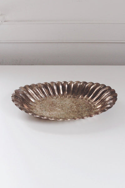 Vintage Silver-Plated Scalloped Seashell Shell Serving or Trinket dish West Germany