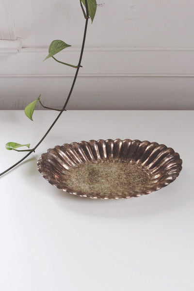 Vintage Silver-Plated Scalloped Seashell Shell Serving or Trinket dish West Germany