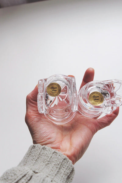 Vintage Princess House Baby Carriage and Bootie Glass Figurine Crystal Collectibles