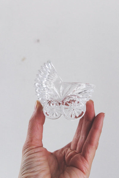 Vintage Princess House Baby Carriage and Bootie Glass Figurine Crystal Collectibles