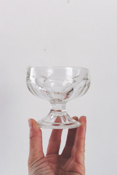 Vintage Mid-Century Libbey Glasses 5162 Low Sherbet Dishes Pressed Glass