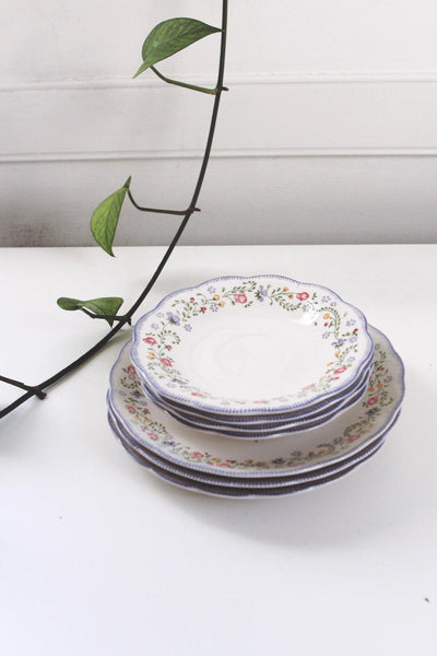 Vintage Sweetbrier Pattern by Nikko designed by Dena Salad Plates Saucers | Sold Individually