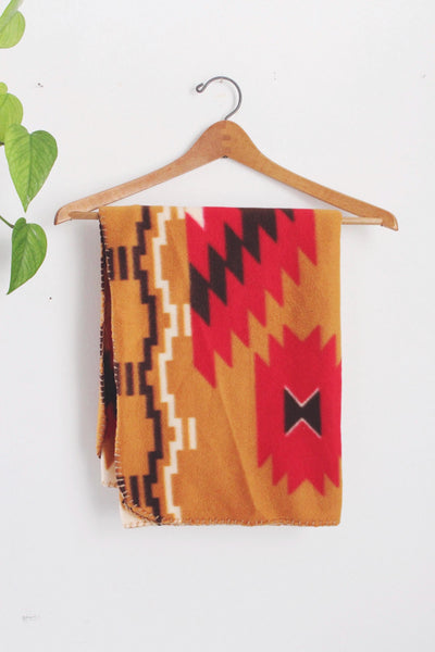Vintage St. Labre Indian School Southwestern Pattern Fleece Throw Blanket