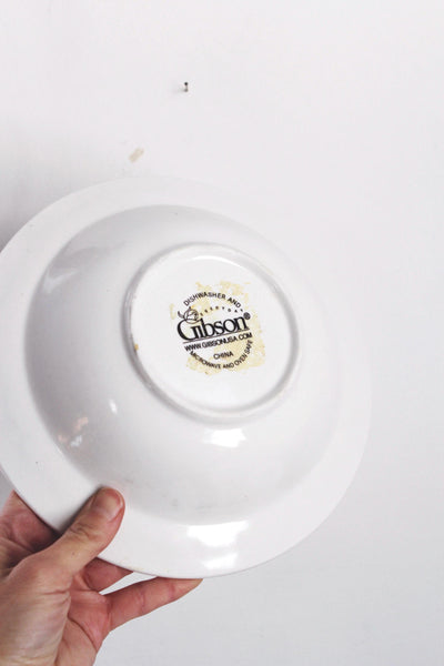 Vintage Gibson Designs Winter Birds Pattern Holly Cardinals Dinnerware Set Plates | Sold Individually