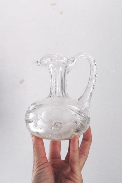 Vintage Glass Serving Bowl - Anchor Hocking Early American Prescut "Star of David" Pattern, Starburst