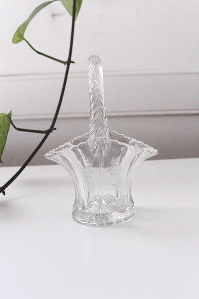 Vintage Etched Glass Crystal "Bride's Basket" - Duncan & Miller